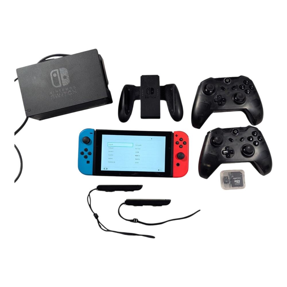 Nintendo Switch V2 Console 32 GB Complete + 2 Pro Controllers + 256 GB Micro SD